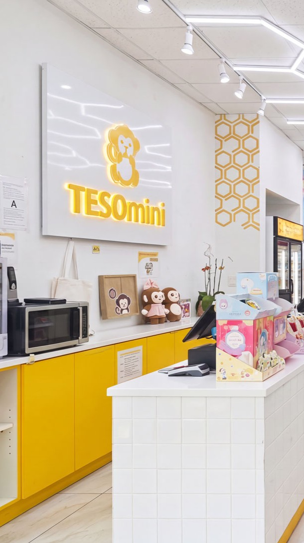 Inside a TESO Mini store.